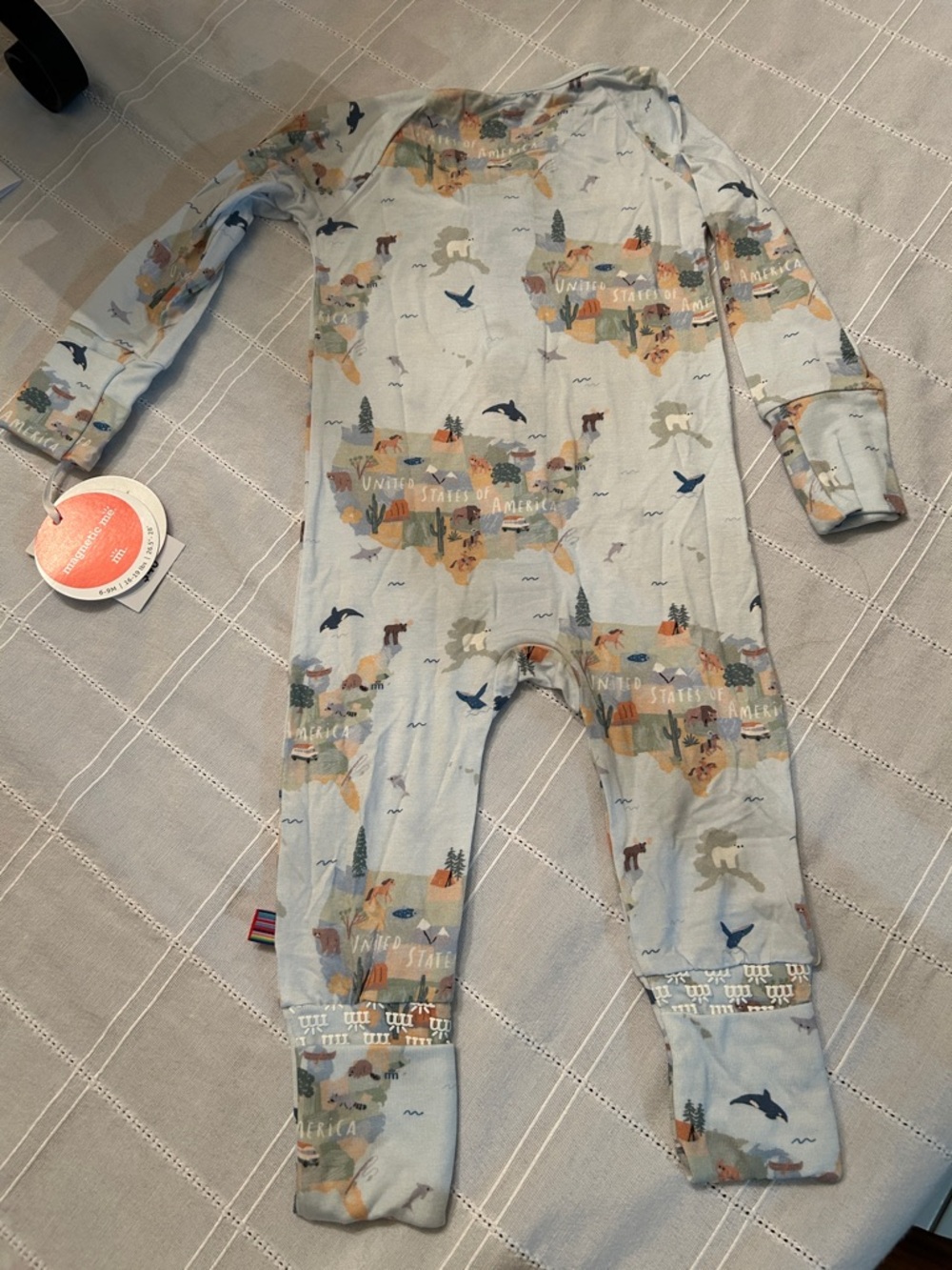 Magnetic Me Pale Blue Map & Animal Print One-Piece Footie

America The Beautiful - Picture 2 of 4
